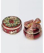 Jeweled Trinket Boxes - Bow or Wreath NEW - $34.99+