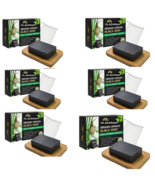 Natural African Black Soap w/Bamboo Charcoal-snail moisturizing body Soa... - £23.59 GBP