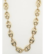 14k Yellow Gold Puffed Mariner Link Chain Necklace - $1,695.00