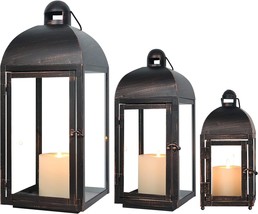 Needomo 3Pack Outdoor Lantern, Front Porch Decor, 23&quot; Large Candle - £37.96 GBP