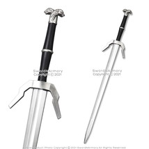 FOAM Geralt High Density Fantasy Steel Silver Long Sword Cosplay Costume - £13.96 GBP