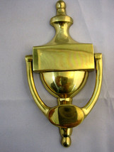 Classic Bright Brass Finish Door Knocker Can be Engraved - £24.71 GBP