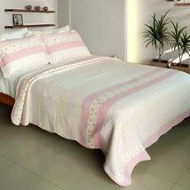 [Crystal Soul] Cotton 3PC Vermicelli-Quilted Printed Quilt Set (Full/Queen Size) - £67.10 GBP