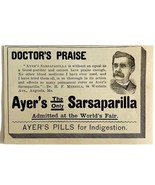 Ayers Sarsaparilla Medicine 1894 Advertisement Victorian Worlds Fair ADB... - $17.50