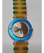 Fossil Wrist Watch Radio Days Blue/Silver Face Needs Battery - $35.05 CAD
