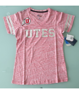 GIII For Her NCAA Utah Utes Women&#39;s Off Tackle Tee Medium Red Sz M - £9.51 GBP