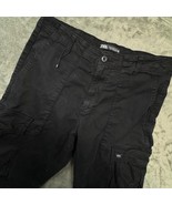 Zara Mens Cargo Pants Black Drawstring Pockets Relaxed Fit Casual Trousers - $749.69 MXN