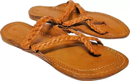 Mens Kolhapuri Pure Leather chappal handmade HT10 Flat ethnic Shoe US size 7-12 - £31.11 GBP