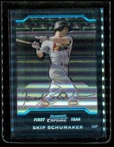 2004 Topps Bowman Chrome Refractor Baseball Card #185 Skip Schumaker Cardinals - £11.06 GBP