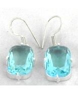 925 Sterling Silver Blue Topaz Pear Shape silver/Gold/Rose Plated Women ... - $56.25+
