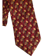 Ermenegildo Zegna Men&#39;s Necktie Woven 100% Silk Italy Wine Gold Geometri... - $66.49 CAD