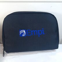 Empi TENS Pain Relief Travel Case ONLY blue embroidery black pouch bag c... - $36.25 CAD