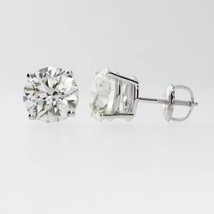 0.22Ct CVD Diamond Round Cut Earrings 14K White Gold - $450.00