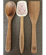 Pioneer Woman ~ 3 Piece Set ~ Wooden Spoon ~ Wooden Spatula ~ Nylon Spoo... - $30.55 CAD