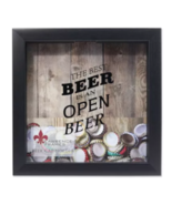 Black Shadow Box Famed Beer Cap Holder Wall Hanging - 10&quot; x 10&quot; - €33,55 EUR
