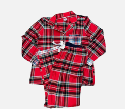 Land&#39;s End 2 piece Flannel Pajama Set Red/multi Plaid Women&#39;s Sz XXL NWT - $20.47
