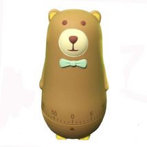 Cartoon Bear Model Mechanical Timer Kitchen Gadget Cooking Clock Alarm Counters  - £12.13 GBP