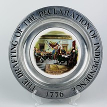 Vintage Declaration of Independence Pewter Plate Porcelain, The Old Brandford Co - £11.59 GBP