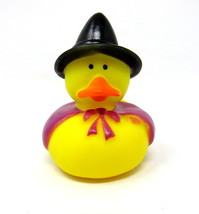 Halloween Witch Rubber Duck 2&quot; Purple Cape Ducky Broom Squirter Spa Bath... - £6.67 GBP