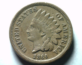 1860 INDIAN CENT PENNY VERY FINE+ VF+ NICE ORIGINAL COIN BOBS COINS FAST... - $53.00