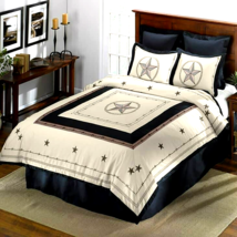 Texas Star Duvet cover with Shams - Fits Queen or Full Bed - £57.55 GBP