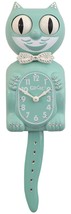 Limited Edition Tail/Bow Kit-Cat Klock Swarovski Jeweled Clock Mint Blue - £126.37 GBP