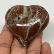 62.5g, 2.1&quot; x 2.1&quot;x 0.7&quot;, Natural Untreated Red Shell Fossils Half Heart @Morocc - £5.10 GBP