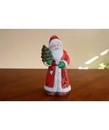 Vintage Santa Porcelain Tealight Candle Holder Christmas Tree Holiday 7&quot;... - $9.50
