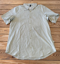 Lululemon NWOT Men’s Short Sleeve Button up Tech Shirt Size L Green i9 - £46.52 GBP