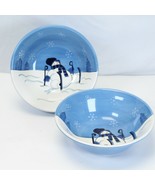 Canterbury Potteries Snow Valley Serving Bowls 9.75&quot; Lot of 2 - £35.60 GBP