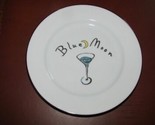 Pottery Barn Martini Blue Moon white Black Rim Salad appetizer dessert p... - $10.88