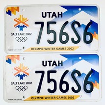 2002 United States Utah Olympic Winter Games Passenger License Plate 756S6 - £26.47 GBP