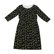 Boden Floral Print Jersey Penny Dress Pockets Black Yellow - US SIZE 10R - £25.11 GBP