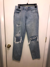 NEW Pistola Presley High Rise Relaxed Roller Distressed Jeans SZ 26 Actu... - £23.21 GBP