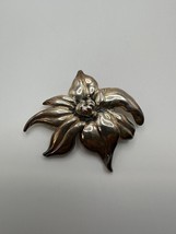 Vintage Sterling Silver MMA Metropolitan Museum Of Art Flower Brooch 7cm - £47.30 GBP