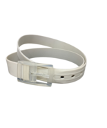 Silicone Belt Off White Solid Plastic Buckle Casual Plain Everyday Wear ... - $16.16