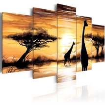 Tiptophomedecor Stretched Canvas Animal Art - Wild Africa - Stretched &amp; Framed R - £70.78 GBP+