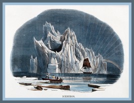 13526.Wall Decor Poster.Room Interior home design.Huge iceberg.Sailboat - £12.76 GBP+