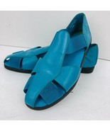 Easy Spirit Lite Size 6.5 M Blue Teal Flat Sandal Stretch Shoe Turquoise  - £35.65 GBP