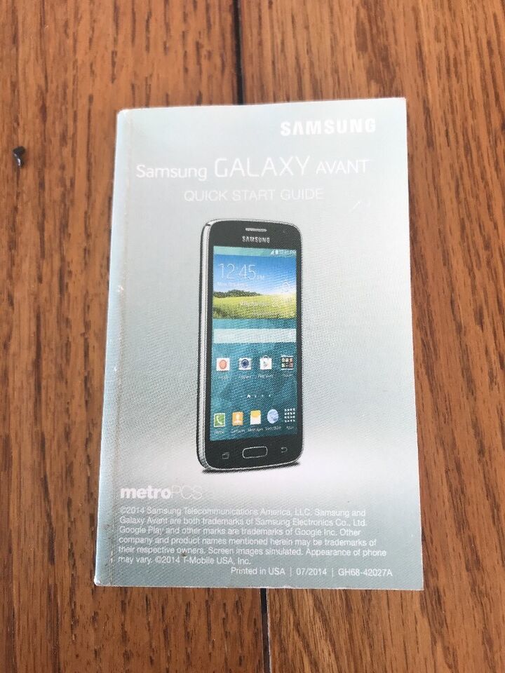 Samsung GALAXY Avant Quick Start Guide Instructions Only Ships N 24h - $14.83