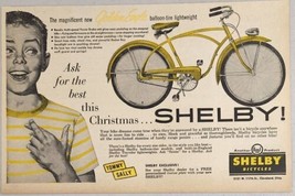 1954 Print Ad Shelby Golden Eagle Balloon Tire Bicycles Cleveland,Ohio - £14.98 GBP