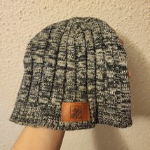 The Home Depot Leather Logo Patch Gray Knit Employee PrimeLine Beanie - £15.09 GBP