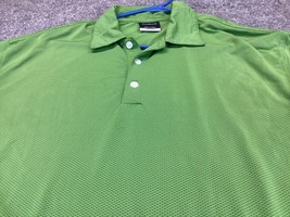 NIKE Golf Polo Shirt Adult Large Green Geometric Preppy Dri-Fit Men’s - £7.77 GBP