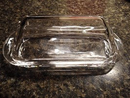 Kangaroo Glass Butter Dish with Lid Elegant Crystal 7.25&quot;L x 3.55&quot;W x 3.... - $18.71