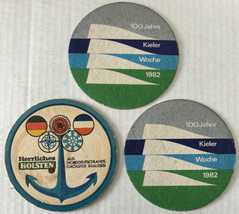 Set of 3 Holsten der Echte Biergenu Bier Vintage Coasters 1972 &amp; 1982 - £5.46 GBP