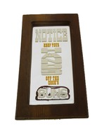 Vintage Novelty Pub Mirror Notice Keep Your Hands Off The Cooks Buns - $27.70