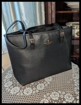 NEW Women&#39;s Kelly Paradise Large Black/Gold Shopper Tote Business Bag - $26.95