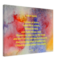 The Prayer For Stress by John - 18 x 24" Quality Stretched Canvas Word Art Print - $85.00