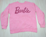 Barbie pink tie dye glitter women's sweatshirt L Large cotton blend - $14.69