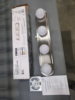 Hampton Bay Midford 24” 4-Light LED Vanity Light Bar Brushed Nickel 59003-SN Item image 3